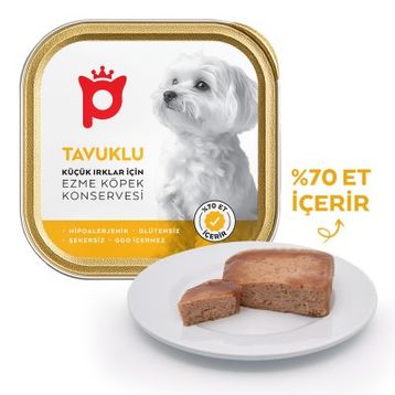 Petlebi Tavuklu Küçük Irklar İçin Ezme 100 gr Köpek Konservesi