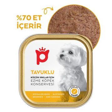 Petlebi Tavuklu Küçük Irklar İçin Ezme 100 gr Köpek Konservesi