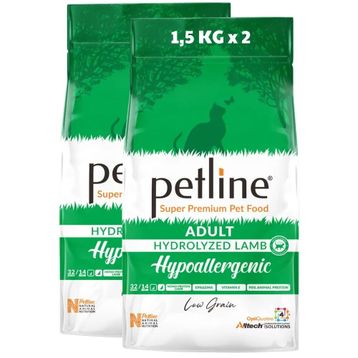 Petline Hypoallergenic Düşük Tahıllı Kuzu Etli 2x1.5 kg Yetişkin Kedi Maması