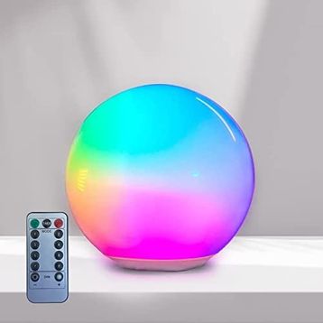 Petrix Kumandalı Küre RGB Beyaz Gece Lambası