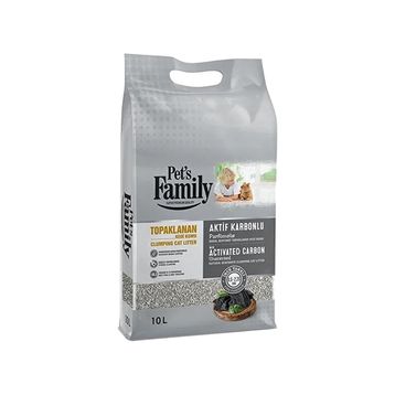 Pet's Family Aktif Karbonlu İnce Taneli Bentonit 10 lt Kedi Kumu