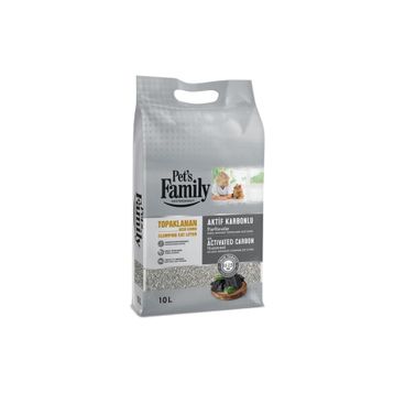 Pet's Family Aktif Karbonlu İnce Taneli Bentonit 10 lt Kedi Kumu