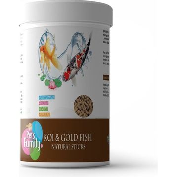 Pets Family Koi ve Gold Fish Natural Stıcks 100 gr Balık Yemi