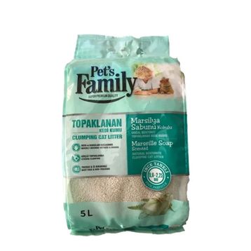 Pet's Family Marsilya Sabunu 5 lt İnce Bentonit Kedi Kumu