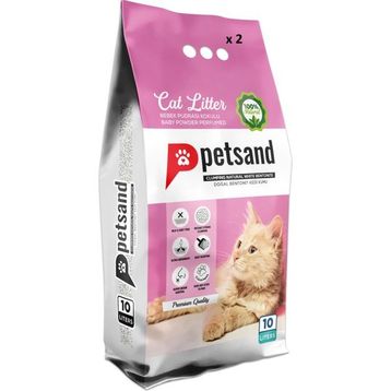 Petsand 2x10 lt Bebek Pudralı Kedi Kumu