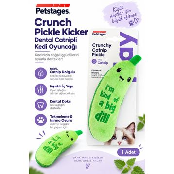 Petstages Crunch Pickle Kicker Dental Catnipli Kedi Oyuncağı