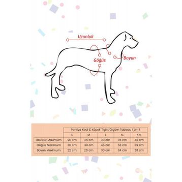 Petviya S Beden Desen 7 Kedi ve Köpek Tişörtü