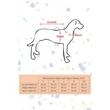 Petviya S Beden Desen 7 Kedi ve Köpek Tişörtü