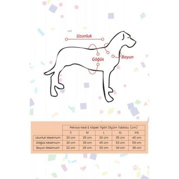 Petviya S Beden Desen 7 Kedi ve Köpek Tişörtü