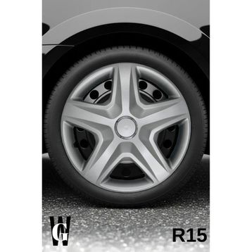 Peugeot 107 15 inç 4 Adet Gri G104 Jant Kapağı