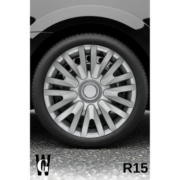 Peugeot 107 15 inç 4 Adet Gri G112 Jant Kapağı