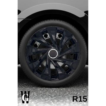Peugeot 107 15 inç 4 Adet Siyah S121 Jant Kapağı