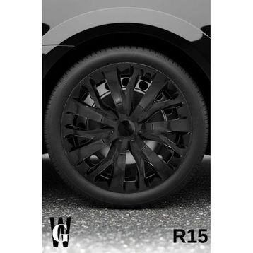 Peugeot 206+ 15 inç Siyah S115 4 Adet Jant Kapağı