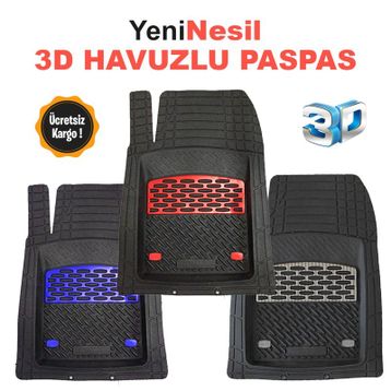 Peugeot 206 3D Havuzlu Paspas