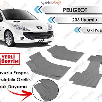 Peugeot 206 4D Havuzlu Paspas