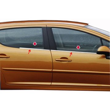 Peugeot 207 4 Parça Krom Cam Çıtası