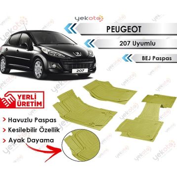 Peugeot 207 Bej Havuzlu Paspas