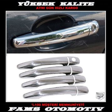 Peugeot 207 Paslanmaz Çelik 2006 Üzeri 4 Kapı Krom Kapı Kolu