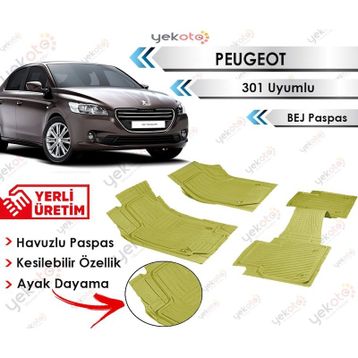 Peugeot 301 Siyah 3D Havuzlu Paspas