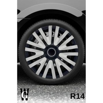 Peugeot 306 14 inç 4 Adet Siyah Gri C107 Jant Kapağı