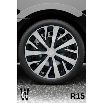 Peugeot 306 15 inç Siyah Gri C111 4 Adet Jant Kapağı