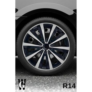 Peugeot 307 14 inç 4 Adet Siyah Gri C105 Jant Kapağı