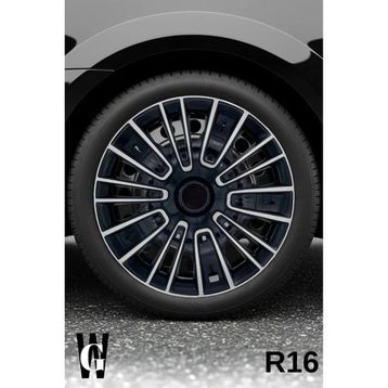 Peugeot 307 16 inç 4 Adet Siyah Gri C117 Jant Kapağı