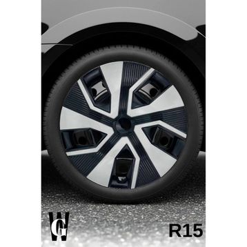 Peugeot 308 15 inç Siyah Gri C113 4 Adet Jant Kapağı