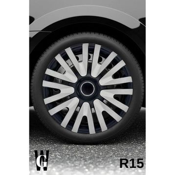 Peugeot 407 15 inç Siyah Gri C108 4 Adet Jant Kapağı