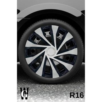 Peugeot 407 16 inç Siyah Gri C124 4 Adet Jant Kapağı