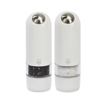 Peugeot Alaska Pilli 16 cm Beyaz Karabiber ve Tuz Değirmen Seti