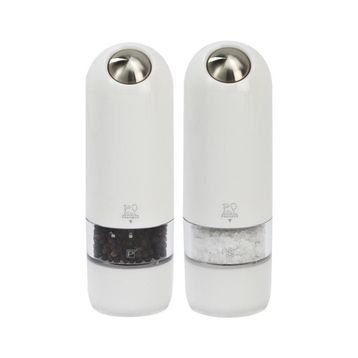 Peugeot Alaska Pilli 16 cm Beyaz Karabiber ve Tuz Değirmen Seti