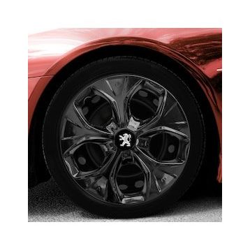 Peugeot Amblemli Piano Black 4'lü Takım 212 15 İnç Jant Kapağı