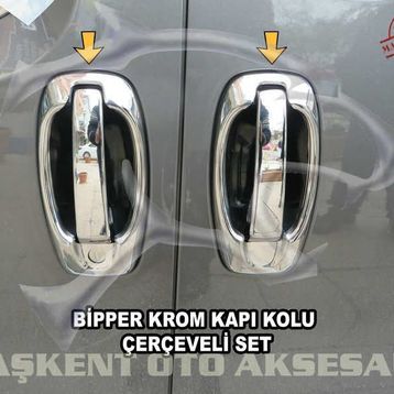 Peugeot Bipper 8 Parça Paslanmaz Çelik 4 Kapı Krom Kapı Kolu