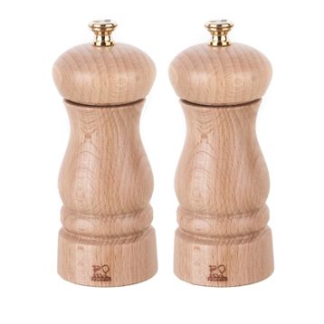 Peugeot Clermont 13 cm Naturel Karabiber ve Tuz Değirmen Seti