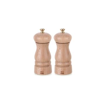 Peugeot Clermont 13 cm Naturel Karabiber ve Tuz Değirmen Seti