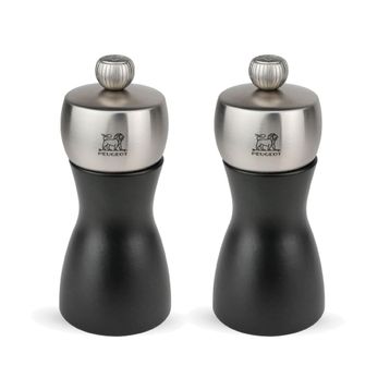 Peugeot Fidji 12 cm Mat Siyah Karabiber ve Tuz Değirmen Seti