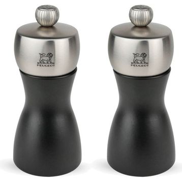 Peugeot Fidji 12 cm Mat Siyah Karabiber ve Tuz Değirmen Seti