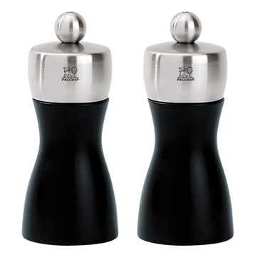 Peugeot Fidji 12 cm Mat Siyah Karabiber ve Tuz Değirmen Seti