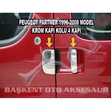 Peugeot Partner 1996 2008 4 Kapı Krom Kapı Kolu