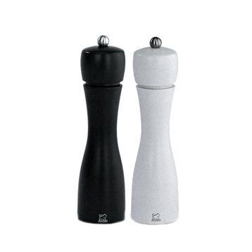 Peugeot Tahiti 20 cm Siyah Beyaz Tuz Ve Karabiber Değirmen Seti