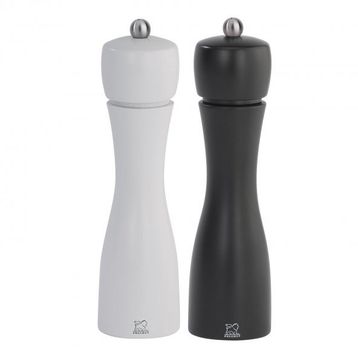 Peugeot Tahiti 20 cm Siyah Beyaz Tuz Ve Karabiber Değirmen Seti