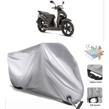 Peugeot Tweet 125 Siyah Arka Çanta Uyumsuz Ultra Kalın Su Geçirmez Motor Brandası