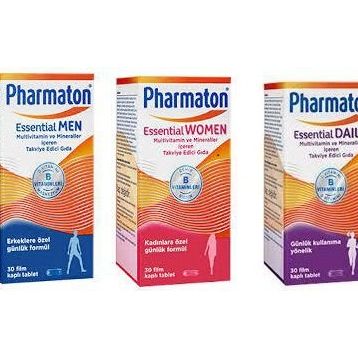 Pharmaton Essential Men 30 Kapsül + Essential Women 30 Kapsül + Essential Daily 30 Kapsül