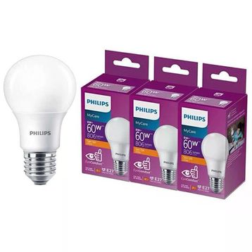 Philips 2700K Sarı Işık 8-6W 3'lü Led Ampul