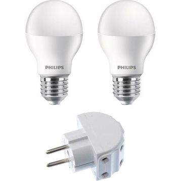 Philips 715280 Essential 2'li 8W E27 Led Ampul Priz Çoğaltıcı Seti