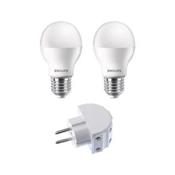 Philips 715280 Essential 2'li 8W E27 Led Ampul Priz Çoğaltıcı Seti