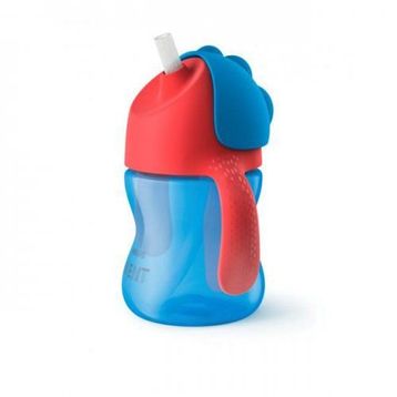 Philips Avent Desenli 200 ml Mavi Pipetli Bardak