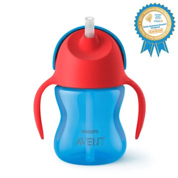Philips Avent Desenli 200 ml Mavi Pipetli Bardak
