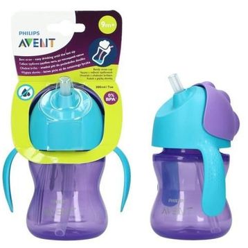 Philips Avent Desenli 200 ml Mor Pipetli Bardak